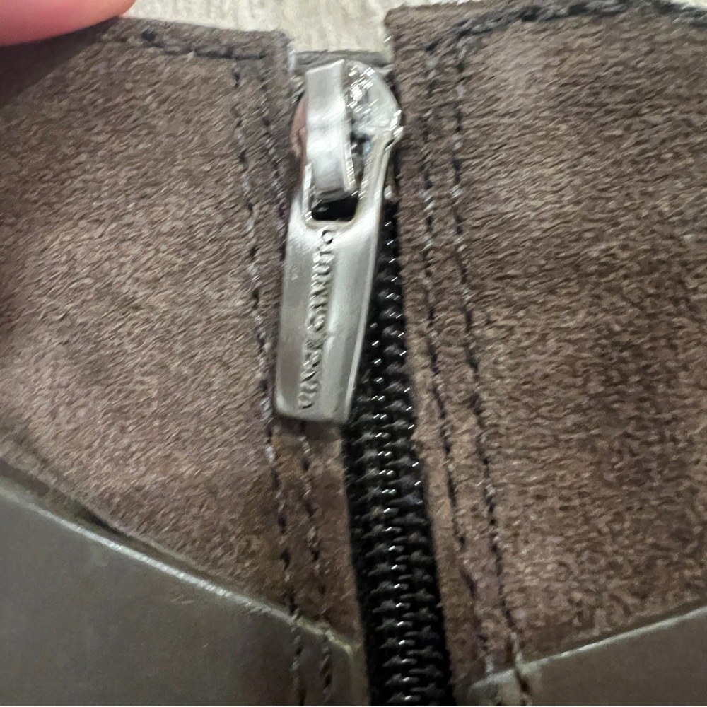 Vince Camuto NEW Nenanie Leather Suede Bootie Taupe Size 10 - Picture 8 of 13